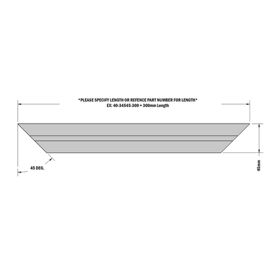 40B-34545-1 MODULAR SOLUTIONS ELITE ALUMINUM BRACE 45MM X 45MM DIAGONAL BRACE